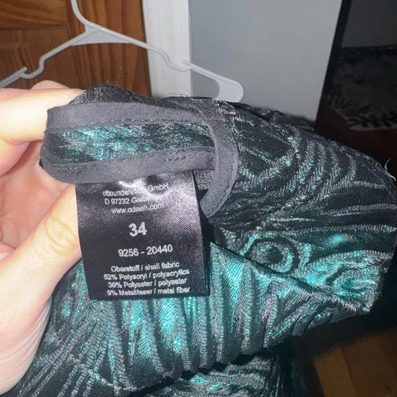 Odeeh Emerald Green Jacquard Top - Picture 6 of 6